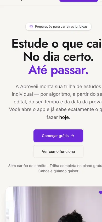 Site Aproveii no celular