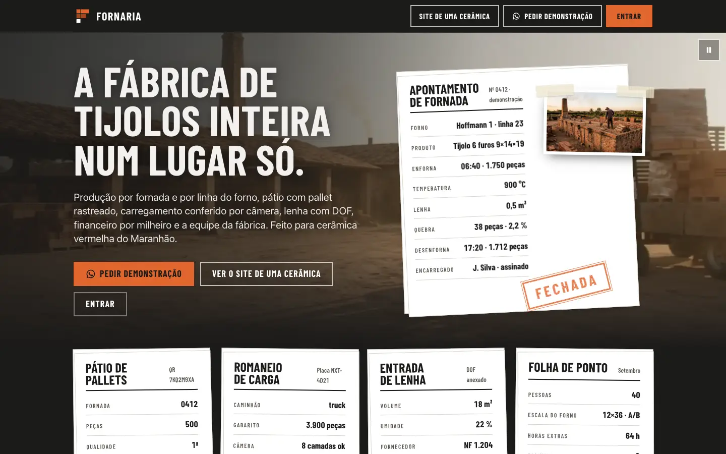 Fornaria: site no computador