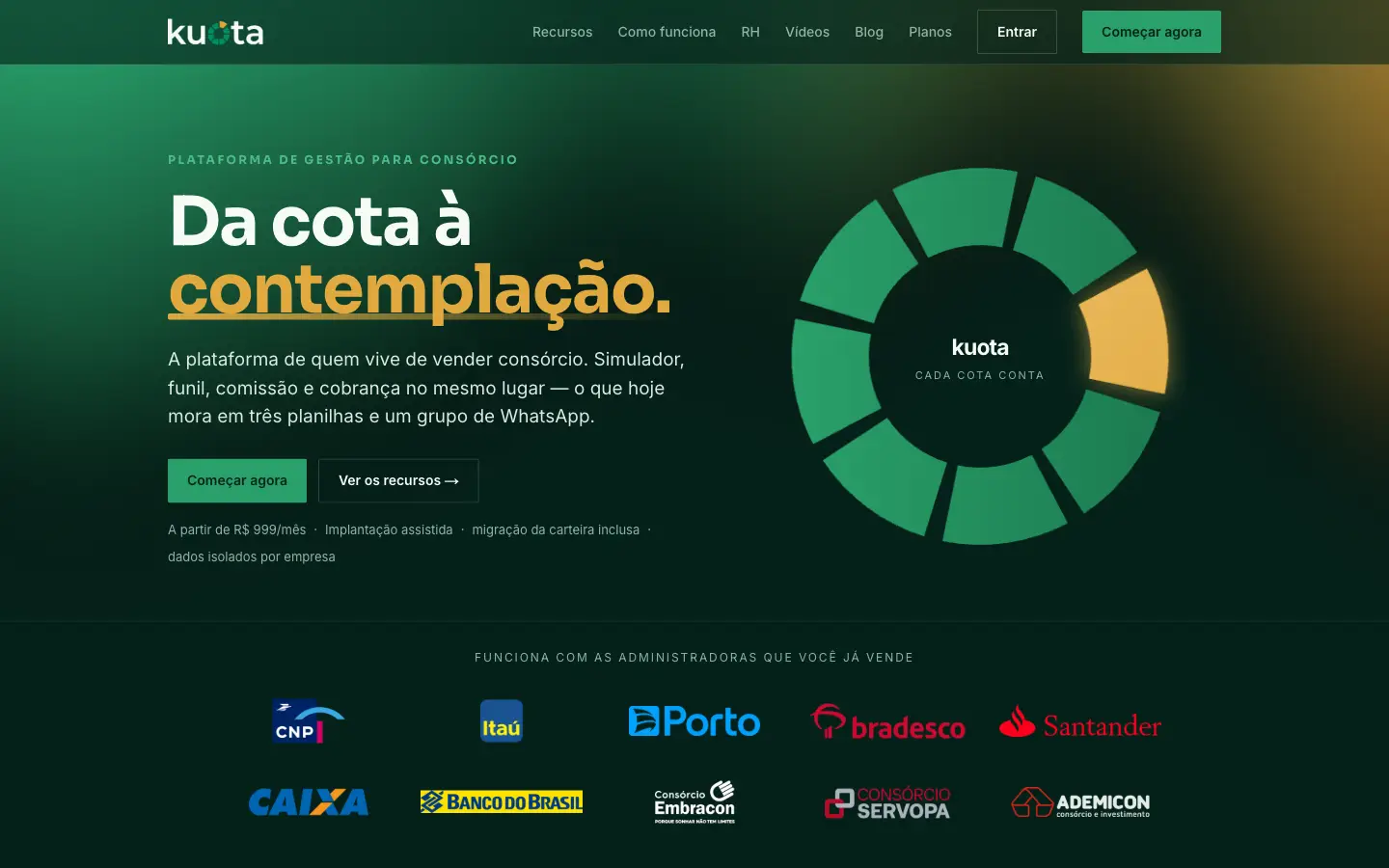 Kuota: site no computador