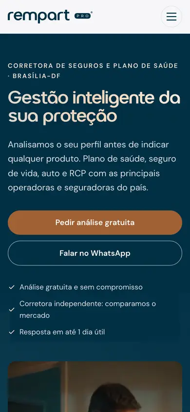 Site rempart PRO no celular