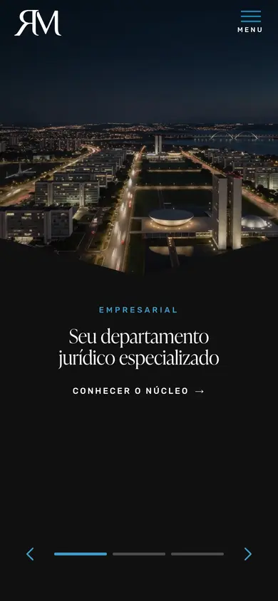 Site Ribeiro Martins Advogados no celular