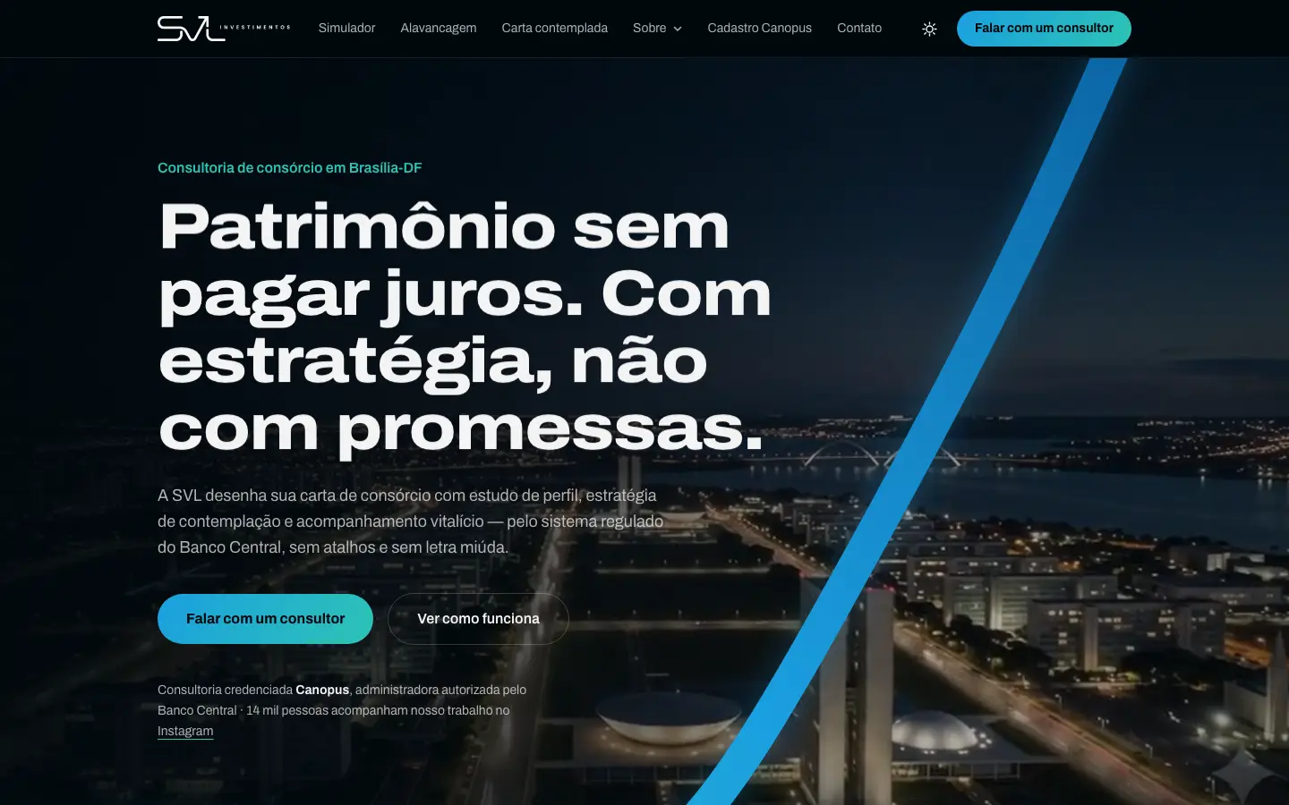 SVL Investimentos: site no computador